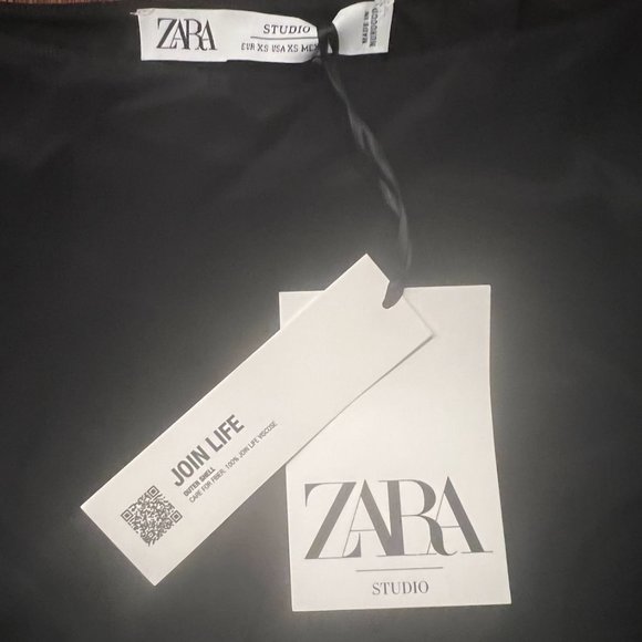 ZARA LONG SLEEVE BLOUSE, SIZE US XS, BLACK - Picture 5 of 5